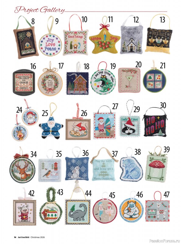 Коллекция вышивки в журнале «Just CrossStitch - Christmas 2026»