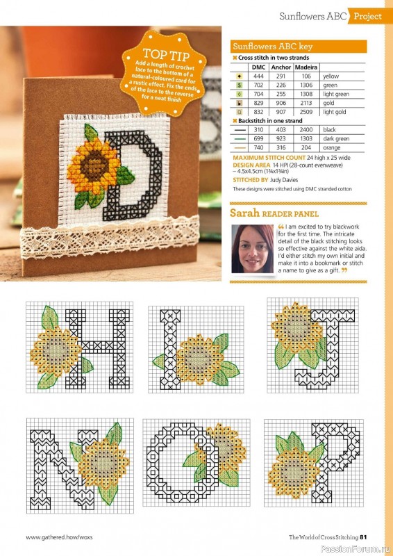 Коллекция вышивки в журнале «The World of Cross Stitching №323 2022»