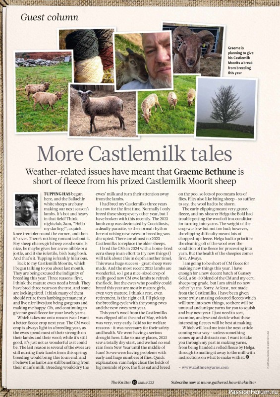 Вязаные проекты спицами в журнале &laquo;The Knitter №223 2025&raquo;