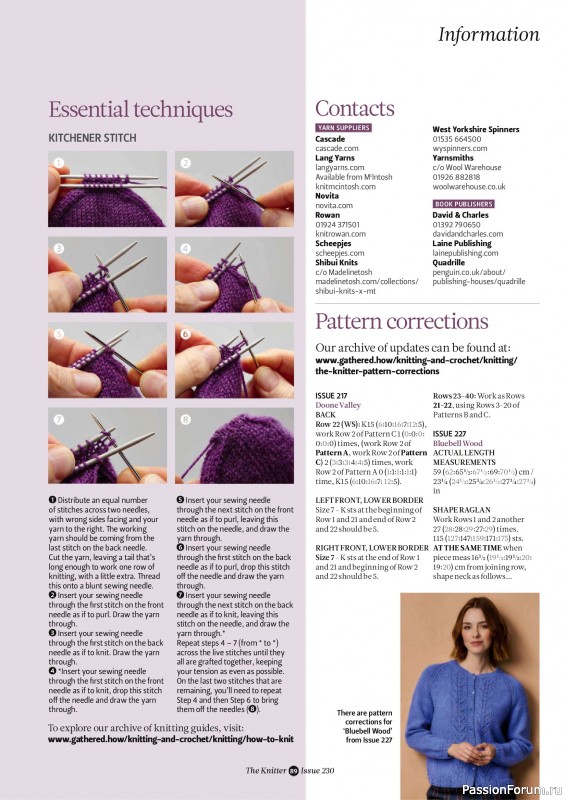 Вязаные проекты спицами в журнале &laquo;The Knitter №230 2026&raquo;