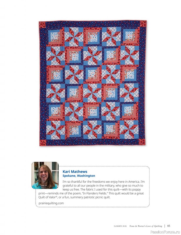 Коллекция проектов для рукодельниц в журнале «Love of Quilting - Summer 2026»