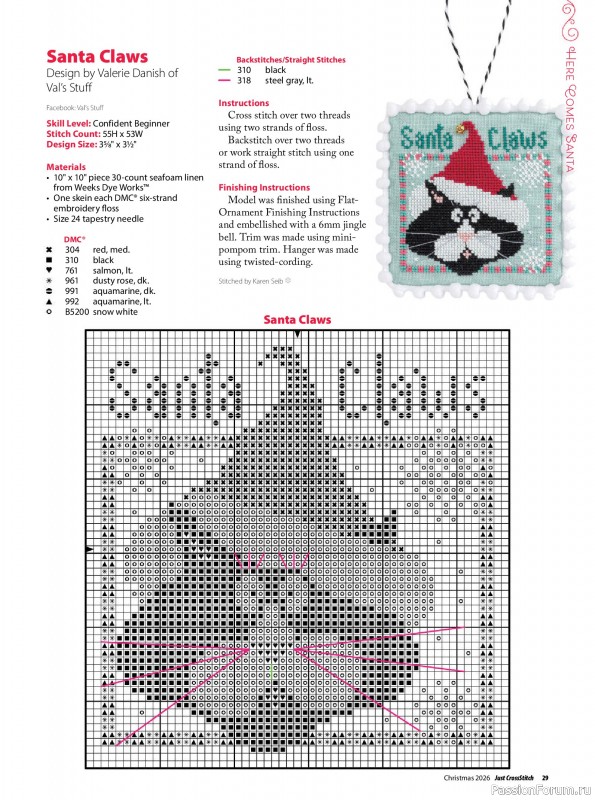 Коллекция вышивки в журнале «Just CrossStitch - Christmas 2026»