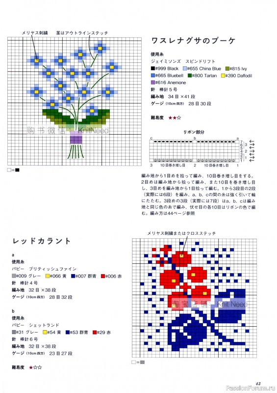 Вязаные проекты в книге «Flower Knitting». Часть 1