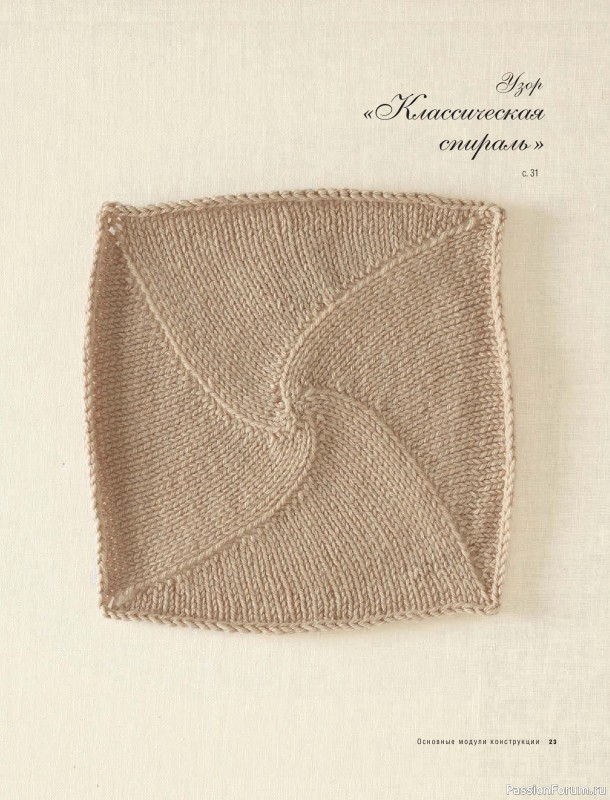 Вязаные проекты в книге &laquo;Модульное вязание на спицах&raquo;.