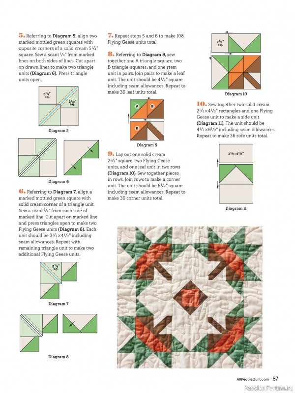 Коллекция проектов для рукодельниц в журнале «American Patchwork & Quilting №196 2025»