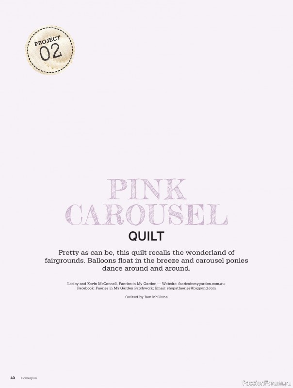 Коллекция проектов для рукодельниц в журнале «Australian Homespun №228 2025»