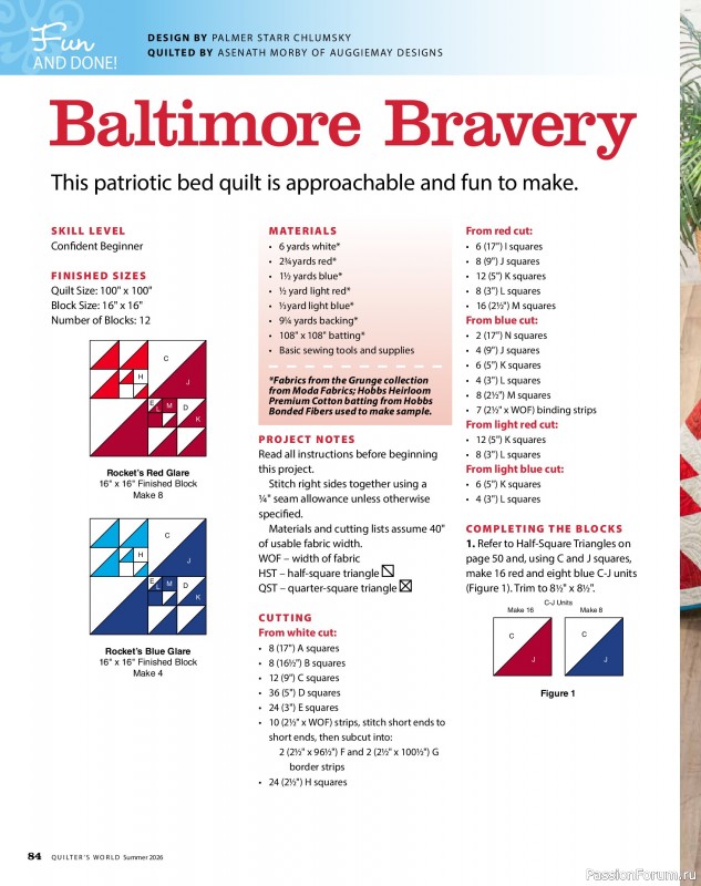 Коллекция проектов для рукодельниц в журнале &laquo;Quilter's World - Summer 2026&raquo;