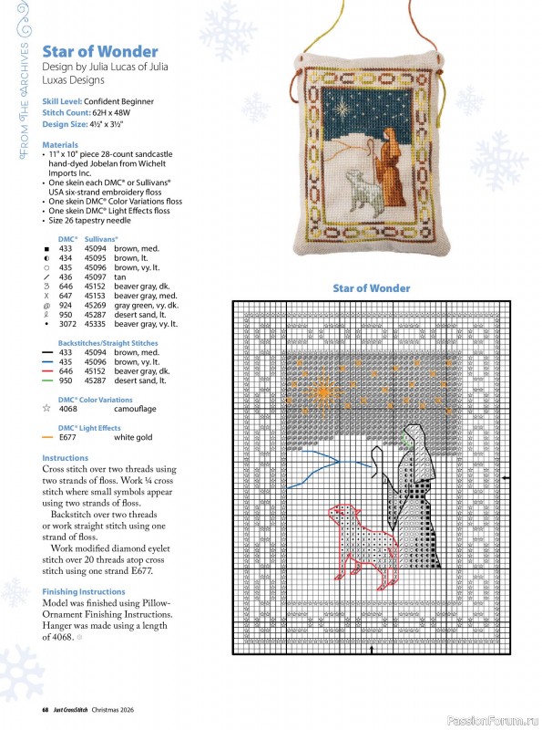 Коллекция вышивки в журнале «Just CrossStitch - Christmas 2026»