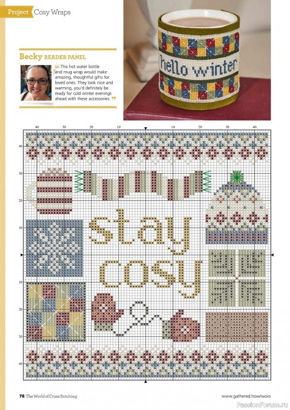 Коллекция вышивки в журнале «The World of Cross Stitching №325 2022»