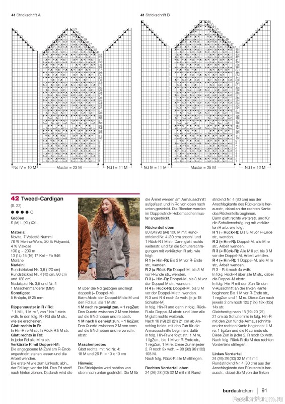 Вязаные модели в журнале «Burda Stricken №4 2024»