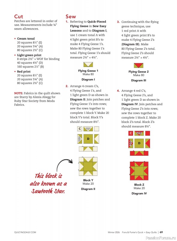 Коллекция проектов для рукодельниц в журнале &laquo;Quick+Easy Quilts - Winter 2026&raquo;