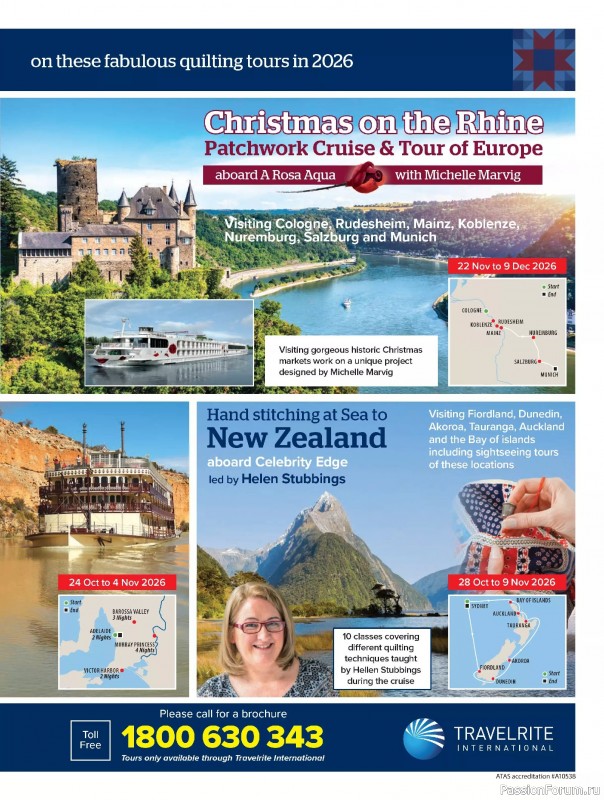 Коллекция проектов для рукодельниц в журнале «Quilters Companion №136 2025»