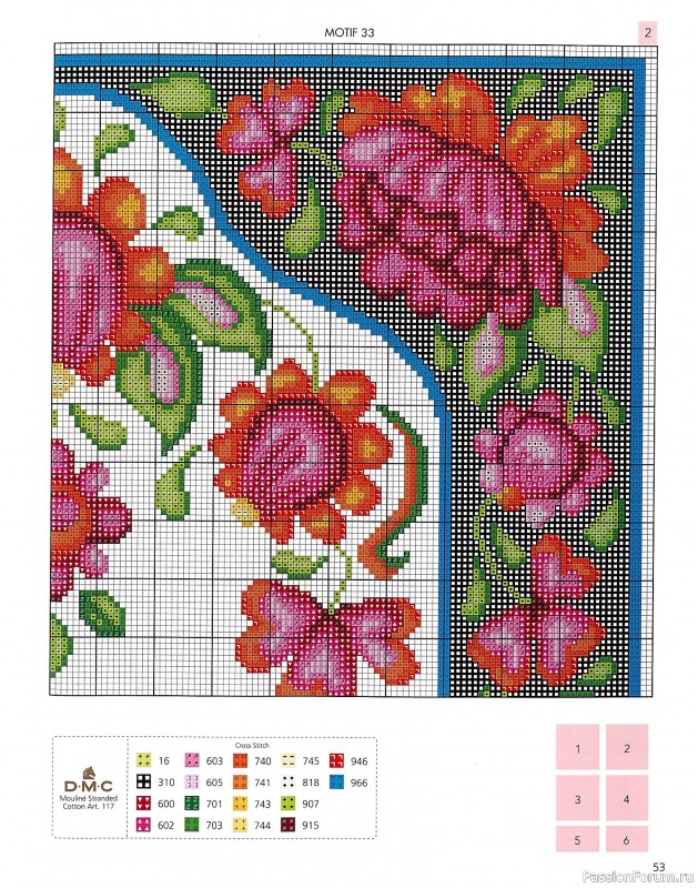 Коллекция вышивки в книге &laquo;Floral Folk Art in Cross Stitch&raquo;