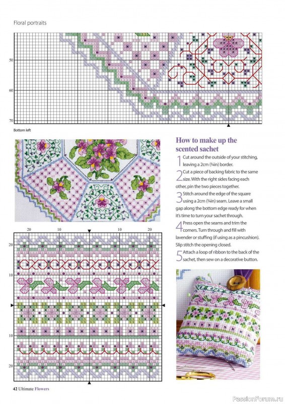 Коллекция вышивки в журнале «Ultimate CrossStitch Flowers - 2025»