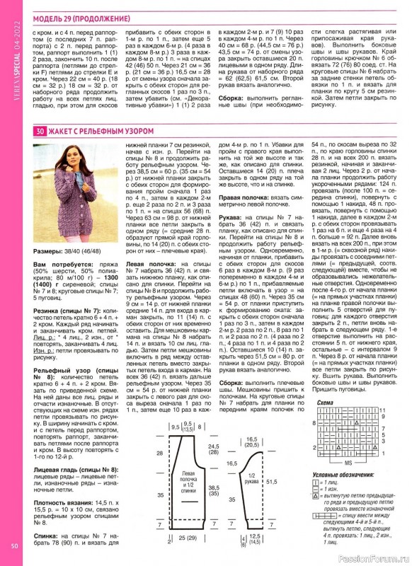 Вязаные модели в журнале «Модное вязание №4 2022»