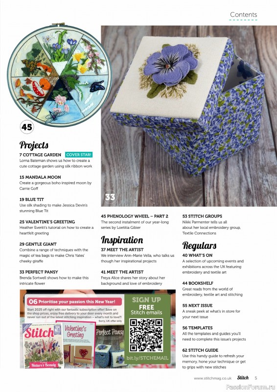 Коллекция проектов для рукодельниц в журнале «Stitch Magazine №153 2025»