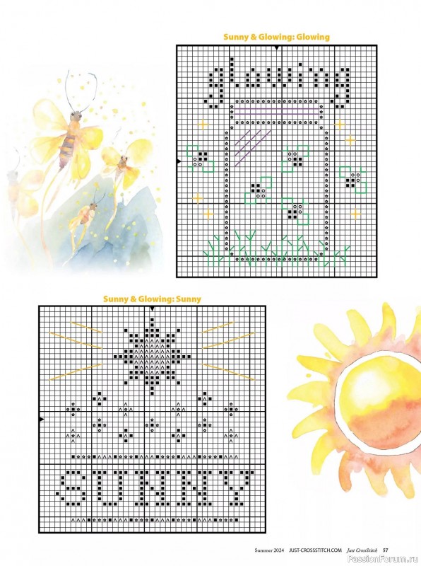 Коллекция вышивки в журнале «Just CrossStitch - Summer 2024»