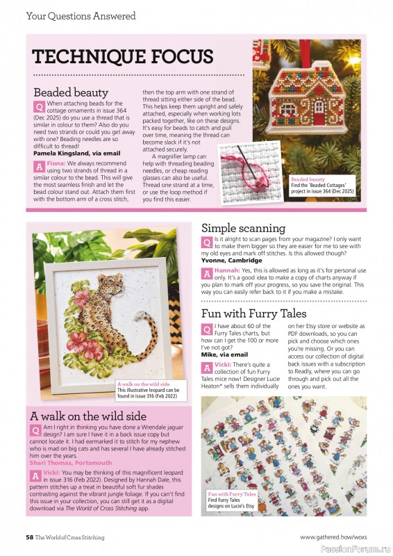 Коллекция вышивки в журнале &laquo;The World of Cross Stitching №368 2025&raquo;