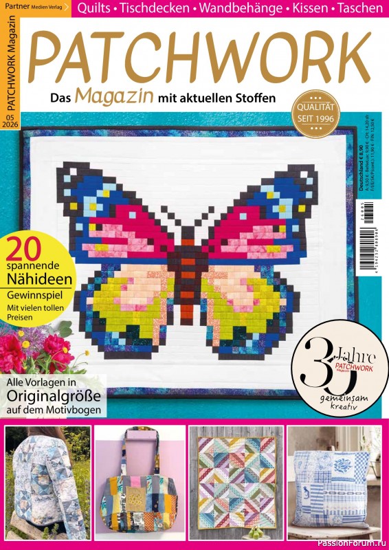 Коллекция проектов для рукодельниц в журнале &laquo;Patchwork das Magazin №5 2026&raquo;