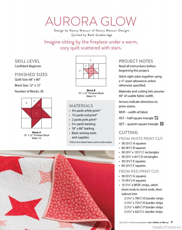Коллекция проектов для рукодельниц в журнале «Quilter’s World Specials: Let's Make It Merry 2026»