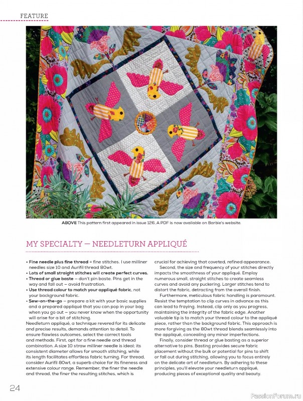 Коллекция проектов для рукодельниц в журнале «Quilters Companion №134 2025»