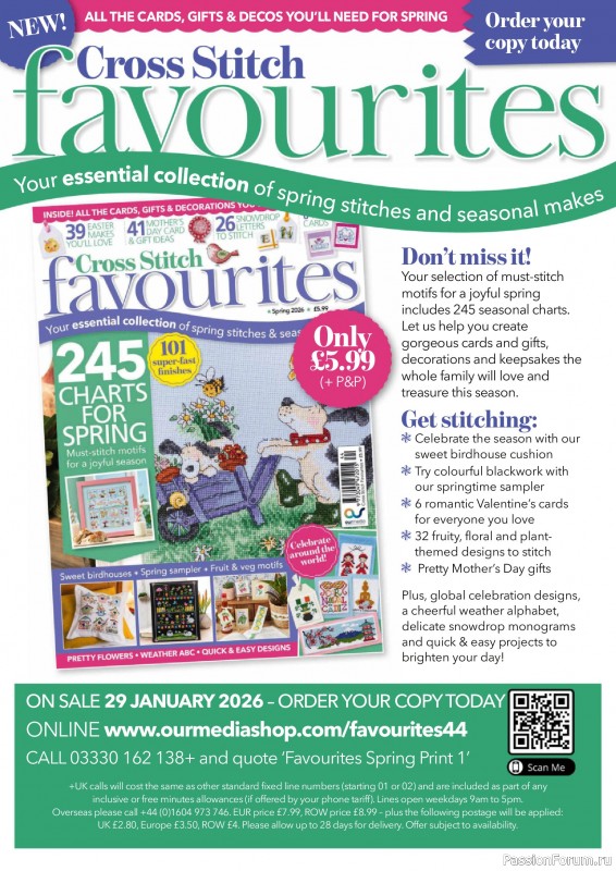 Коллекция вышивки в журнале &laquo;The World of Cross Stitching №370 2026&raquo;