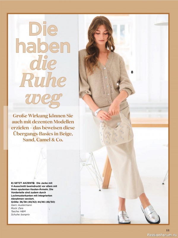 Вязаные модели в журнале «Sabrina №9 2025 German»