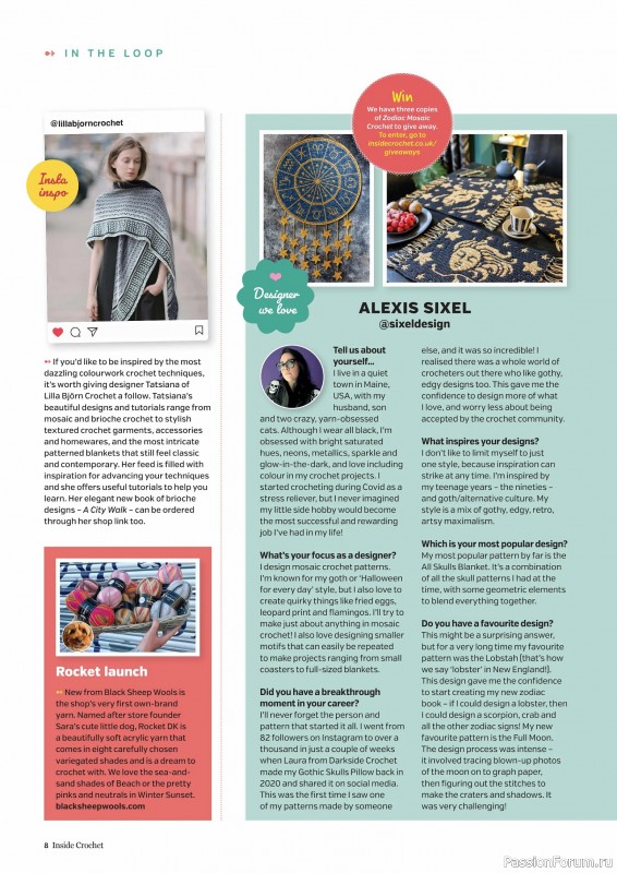 Вязаные проекты крючком в журнале &laquo;Inside Crochet №187 2026&raquo;