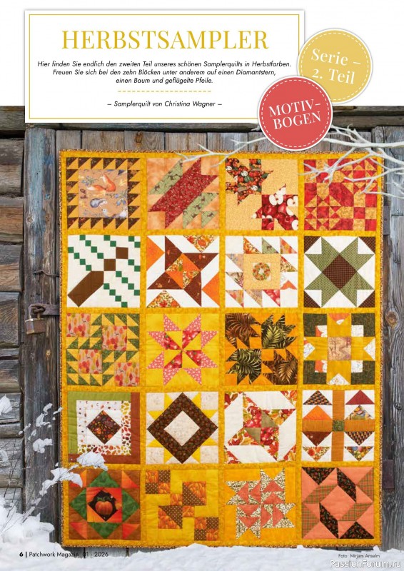Коллекция проектов для рукодельниц в журнале «Patchwork das Magazin №1 2026»