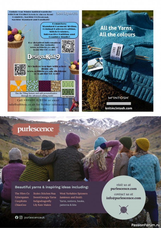 Вязаные проекты спицами в журнале &laquo;The Knitter №223 2025&raquo;