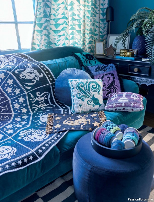 Вязаные проекты в книге &laquo;Zodiac Mosaic Crochet&raquo;.