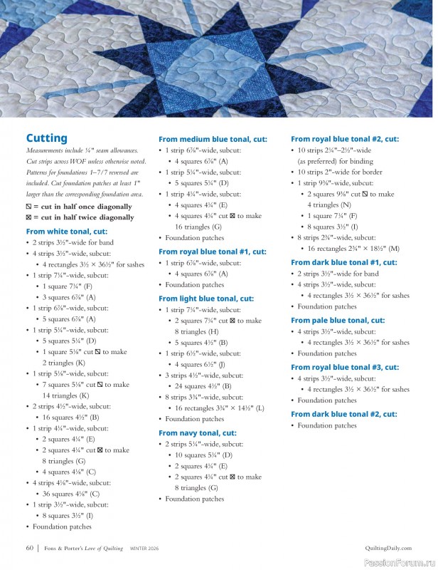 Коллекция проектов для рукодельниц в журнале «Fons & Porter's Love of Quilting - Winter 2026»