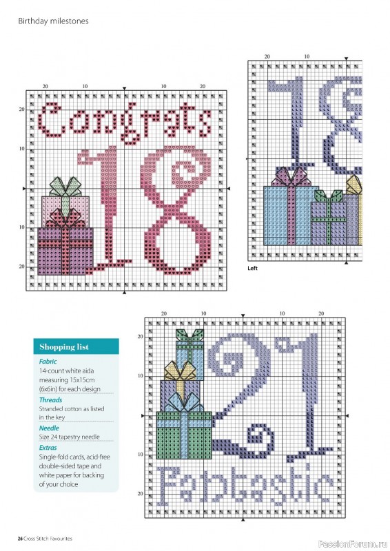 Коллекция вышивки в журнале «Cross Stitch Favourites - Celebrations 2024»