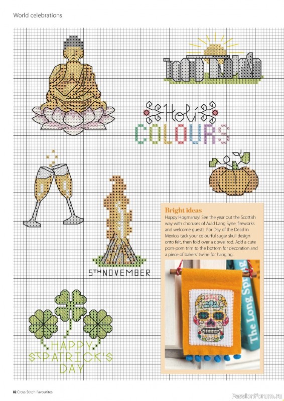 Коллекция вышивки в журнале «Cross Stitch Favourites - Celebrations 2024»