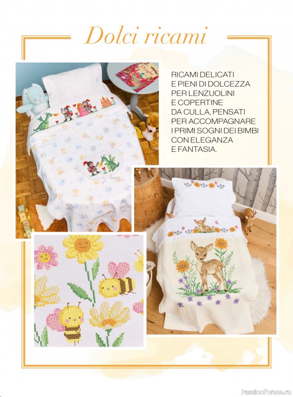 Коллекция вышивки в журнале «Mani di Fata Bebe №1 Luglio-Agosto 2026»