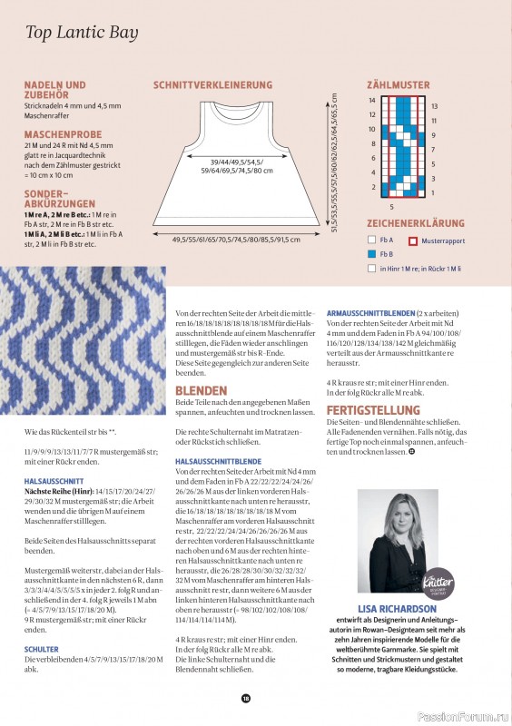Вязаные проекты спицами в журнале «The Knitter №77 2025 Germany»