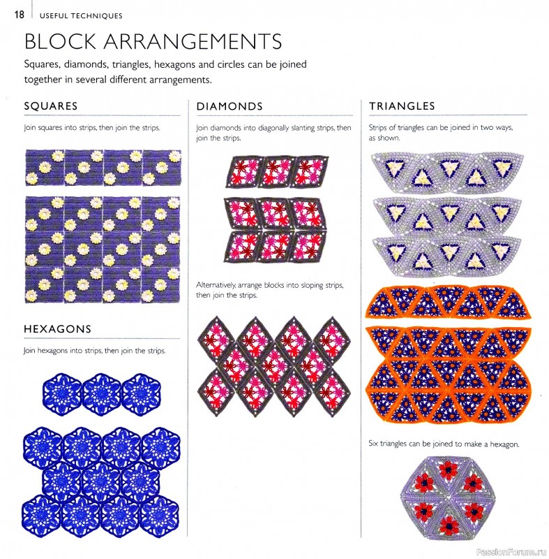 Вязаные проекты в книге &laquo;75 Crocheted Floral Blocks&raquo;. Часть 1