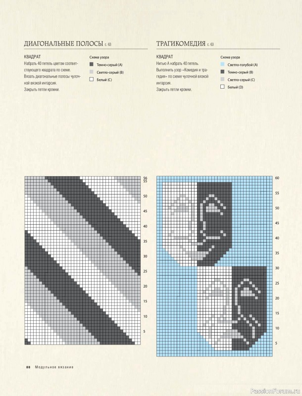 Вязаные проекты в книге &laquo;Модульное вязание на спицах&raquo;.