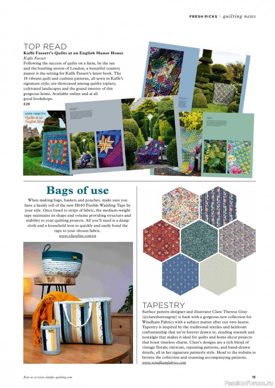 Коллекция проектов для рукодельниц в журнале «Todays Quilter №144 2026»