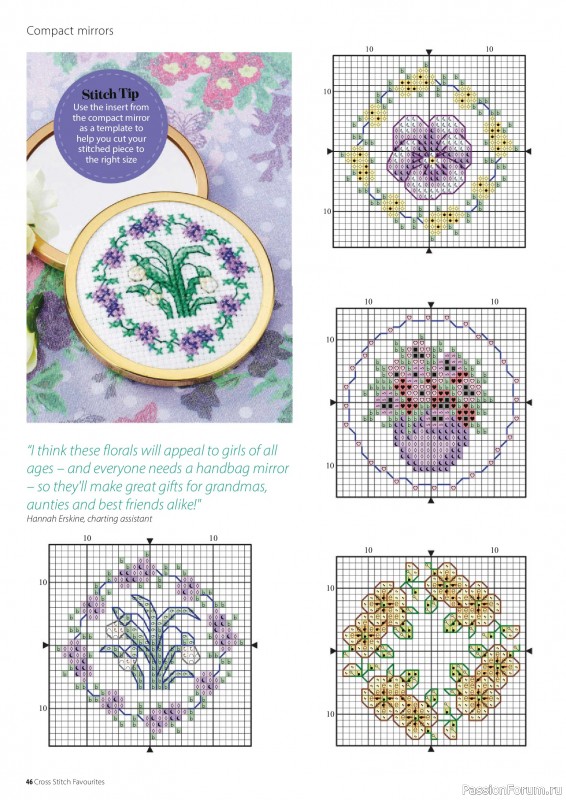 Коллекция вышивки в журнале «Cross Stitch Favourites - Flowers 2026»
