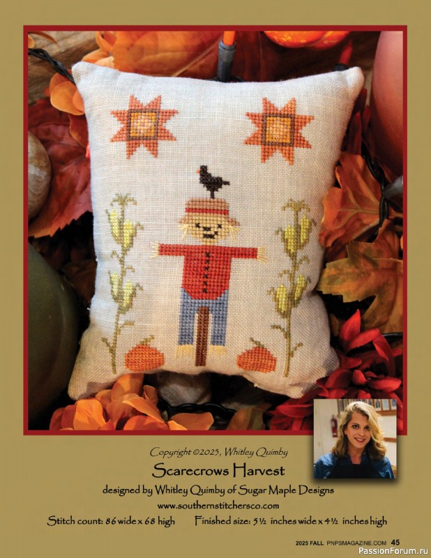Коллекция вышивки в журнале «Punch Needle & Primitive Stitcher – Fall 2025»