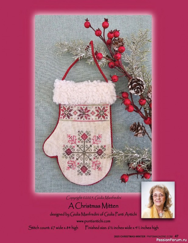 Коллекция вышивки в журнале «Punch Needle & Primitive Stitcher - Winter 2025»