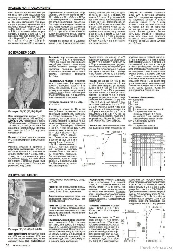 Вязаные модели в журнале «Verena №4 2024»