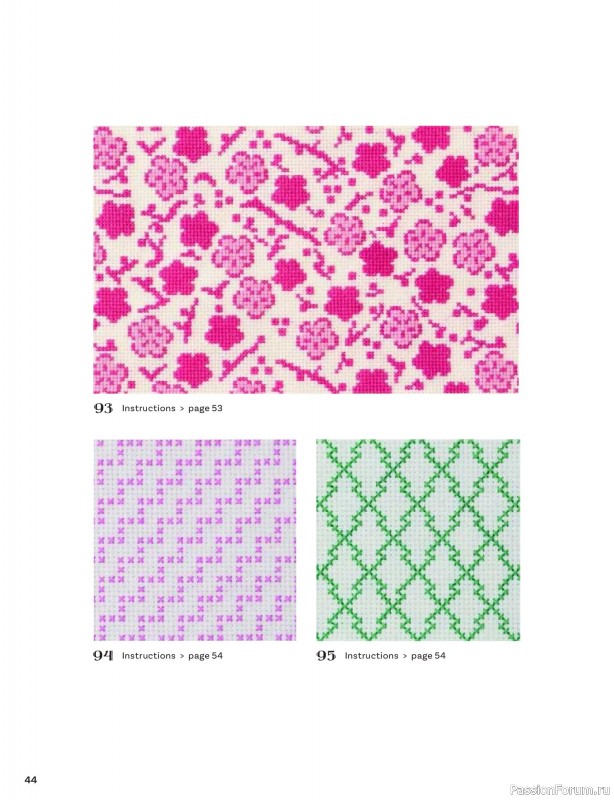 Вязаные проекты в книге &laquo;200 Japanese Cross Stitch Designs&raquo;.