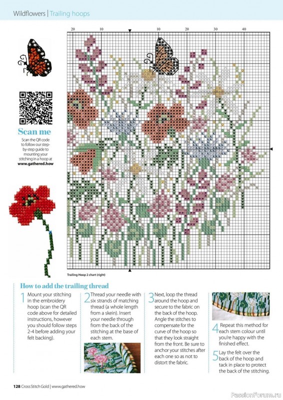 Коллекция вышивки в журнале «Cross Stitch Gold - Floral Collection 2023»