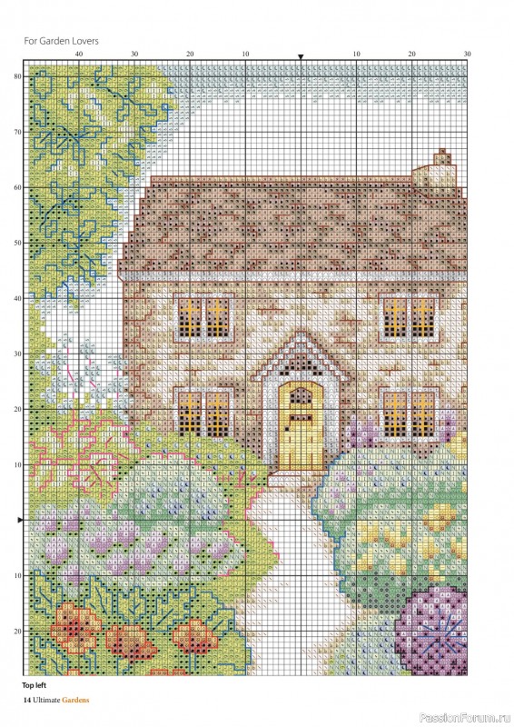 Коллекция вышивки в журнале «Ultimate Cross Stitch Gardens 2026»