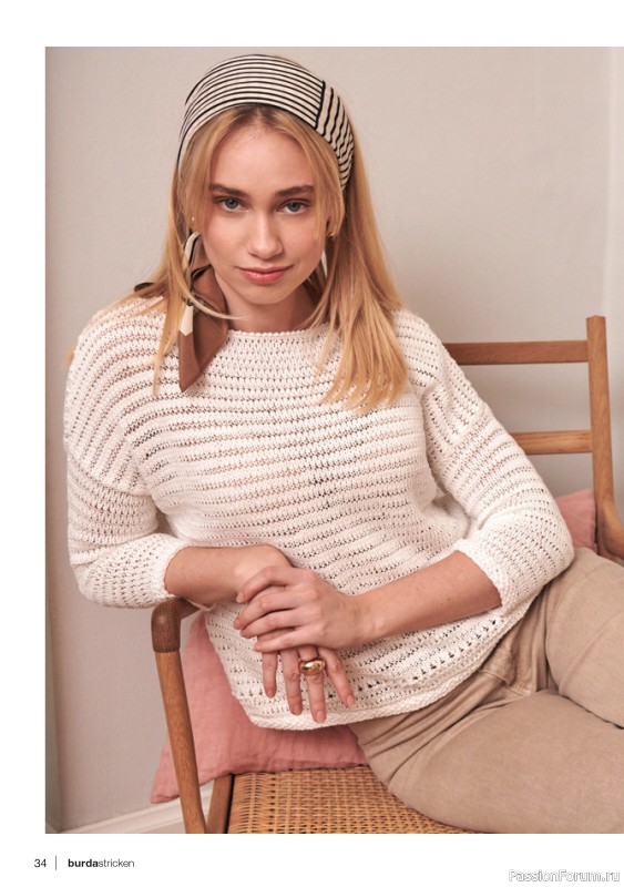 Вязаные модели в журнале «Burda Stricken №3 2022»
