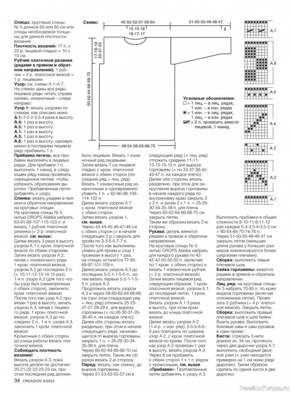 Вязаные модели в журнале «Creazion №3 2023»