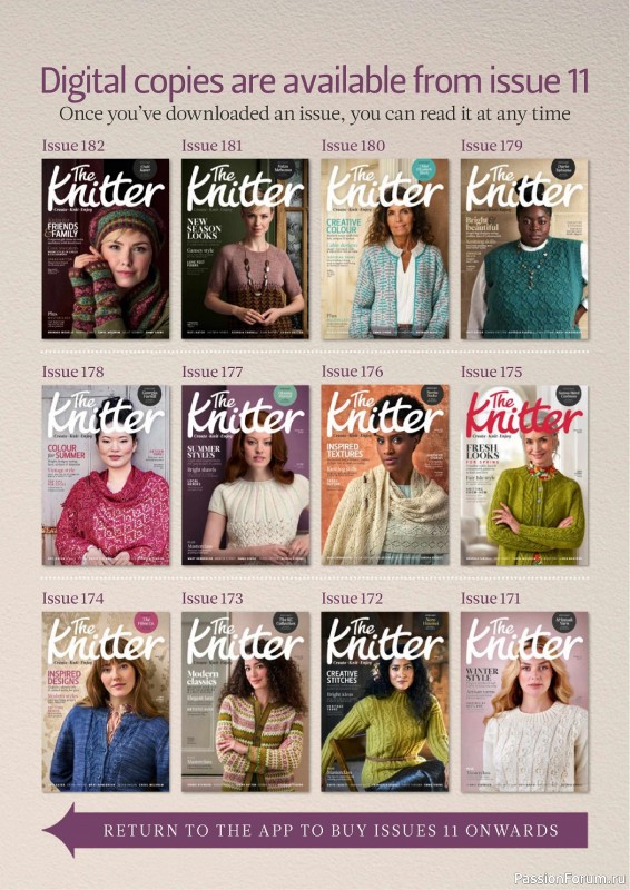 Вязаные проекты спицами в журнале «The Knitter №187 2023»