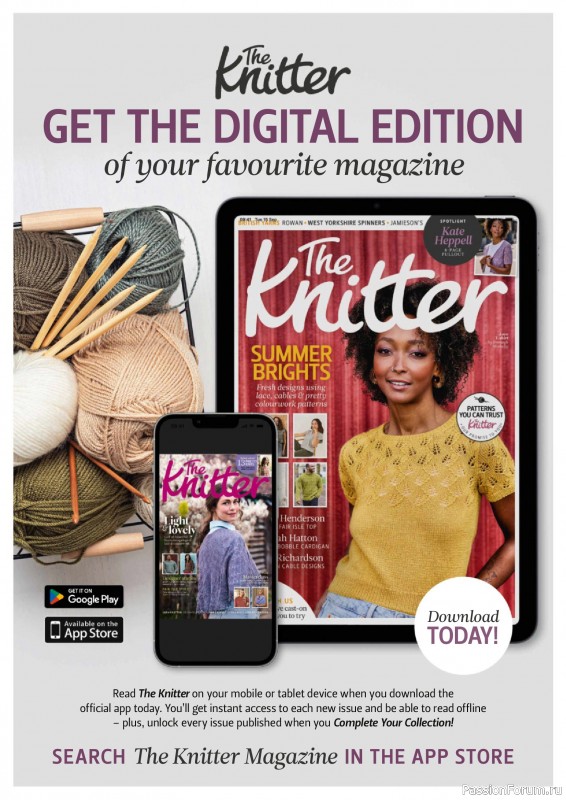 Вязаные проекты спицами в журнале &laquo;The Knitter №230 2026&raquo;